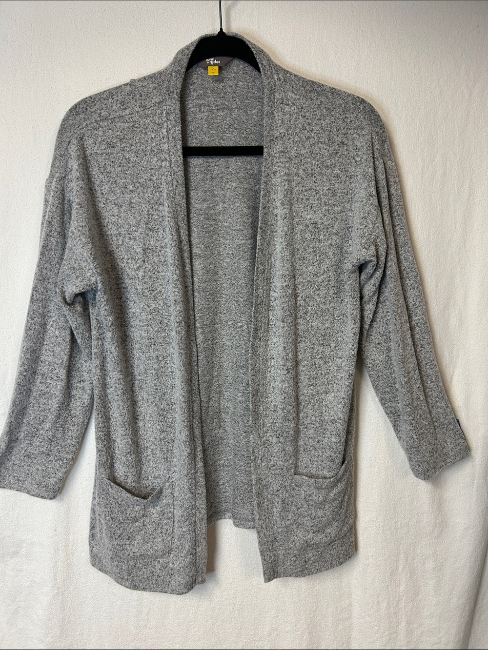 rumi + ryder Women’s Open-Front Gray Cardigan Sweater Size L
